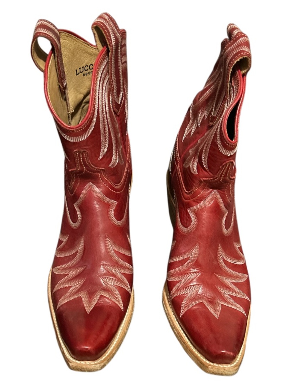 Lucchese PRIS red western boots Size 8 - Picture 2 of 8